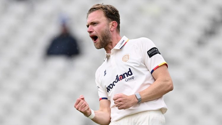 England Test Seamer Sam Cook Takes 15th Career Five-For To Set Up Tense ...