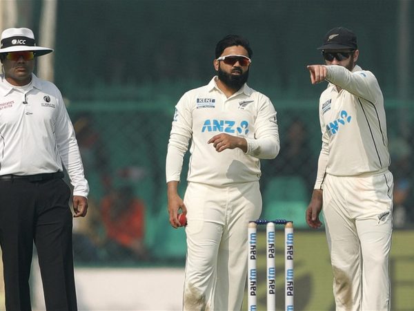 kane-williamson-and-umpire-in-lengthy-discussion-over-negative-ajaz-patel-bowling-line.Click to read full article.