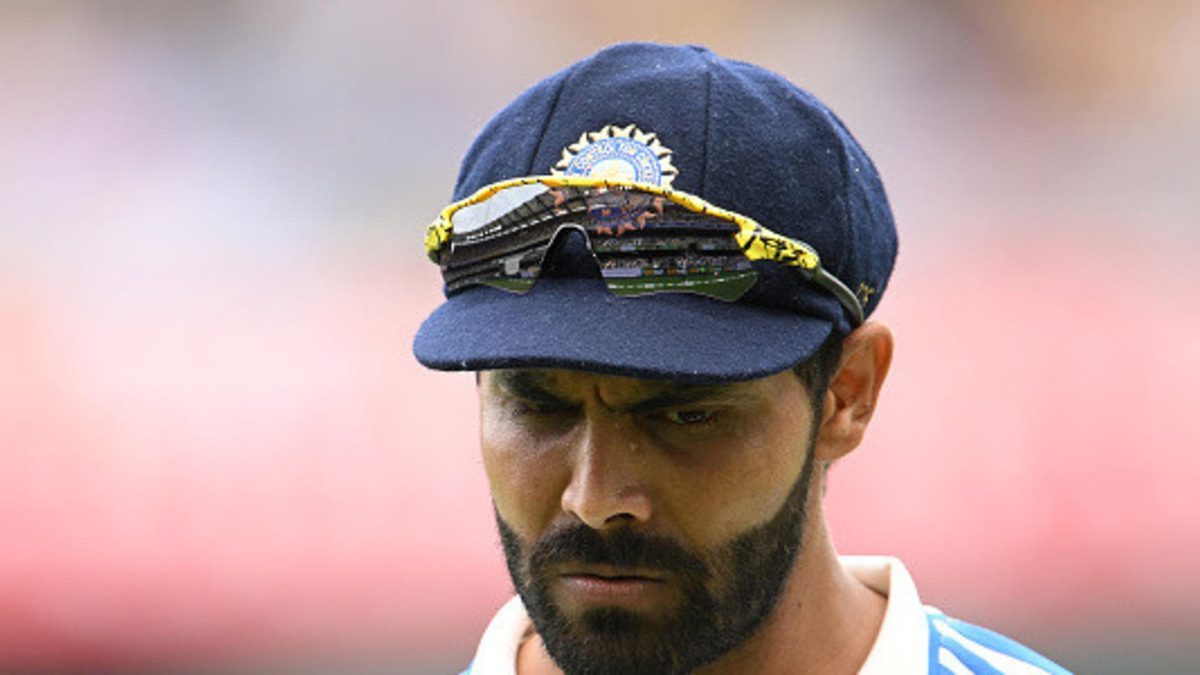 Ravindra Jadeja of India looks on during day one of the Third Test match in the series between Australia and India at The Gabba on December 14, 2024 in Brisbane, Australia