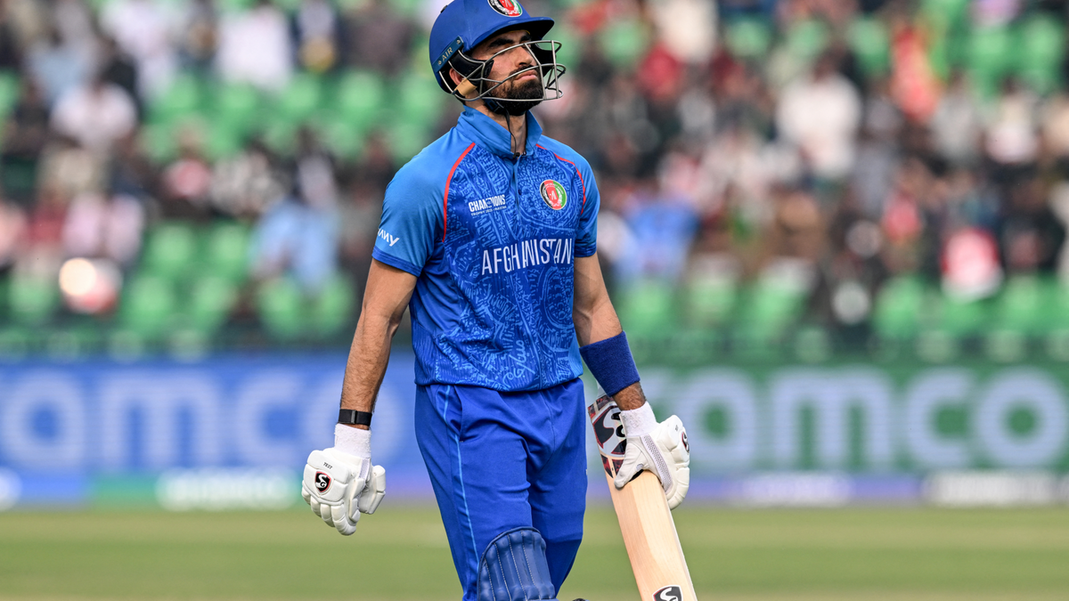 Ibrahim Zadran fell for a low score against Australia