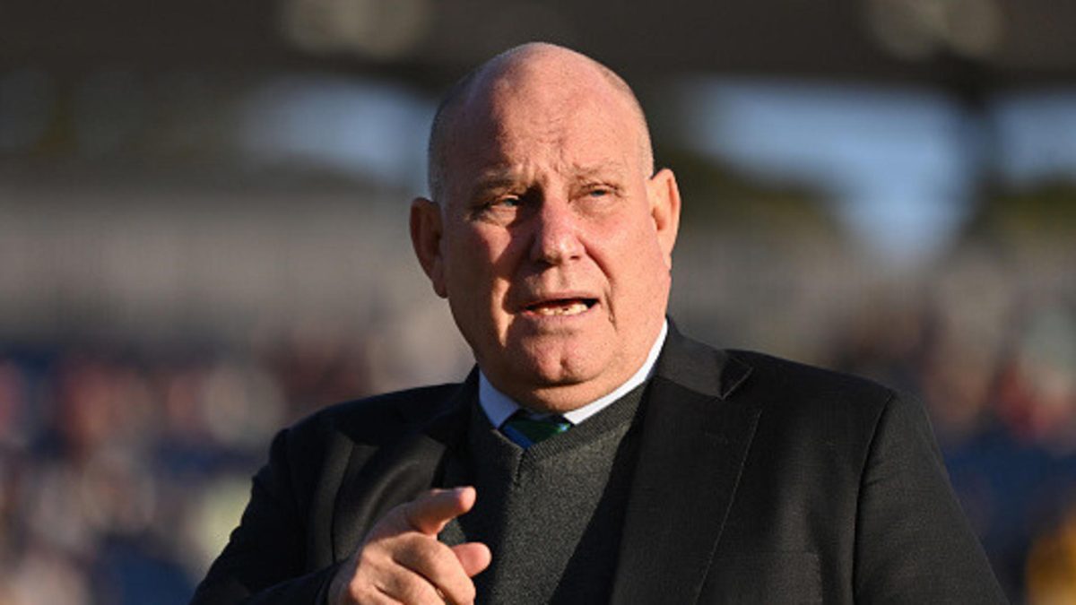 Match referee Andy Pycroft during the 2nd Vitality IT20 match between England and Australia at Sophia Gardens on September 13, 2024 in Cardiff, Wales