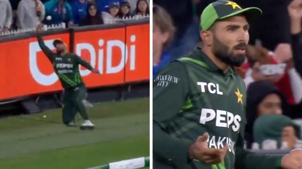 Irfan Khan's acrobatic boundary save in the first AUS v PAK ODI was ruled a six