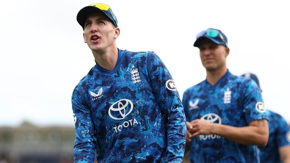 Harry Brook leads England out in an ODI