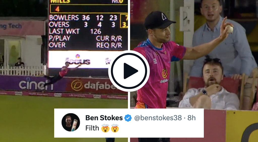Watch: On T20 debut, Sussex quick plucks ‘one of the greatest catches ever’ with gravity-defying, one-handed boundary stunner