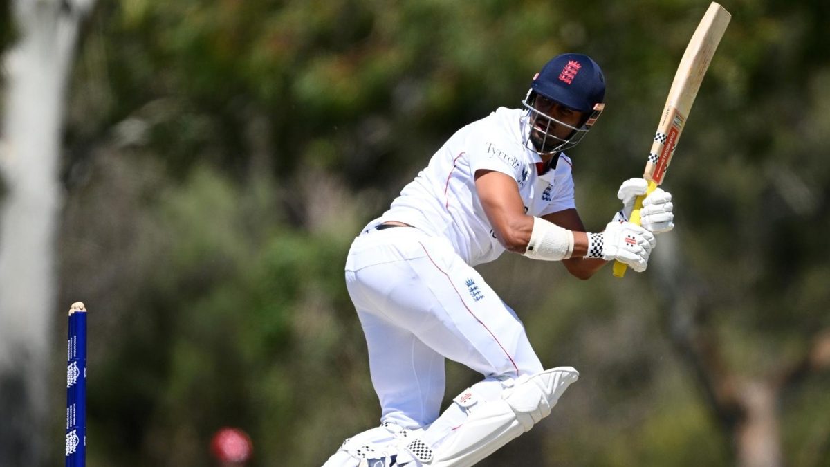Emilio Gay batting for England Lions in Australia