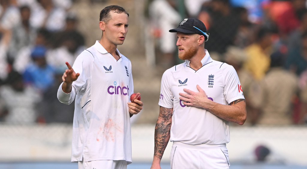 England debutant spinner Tom Hartley goes at seven an over in maiden Test spell