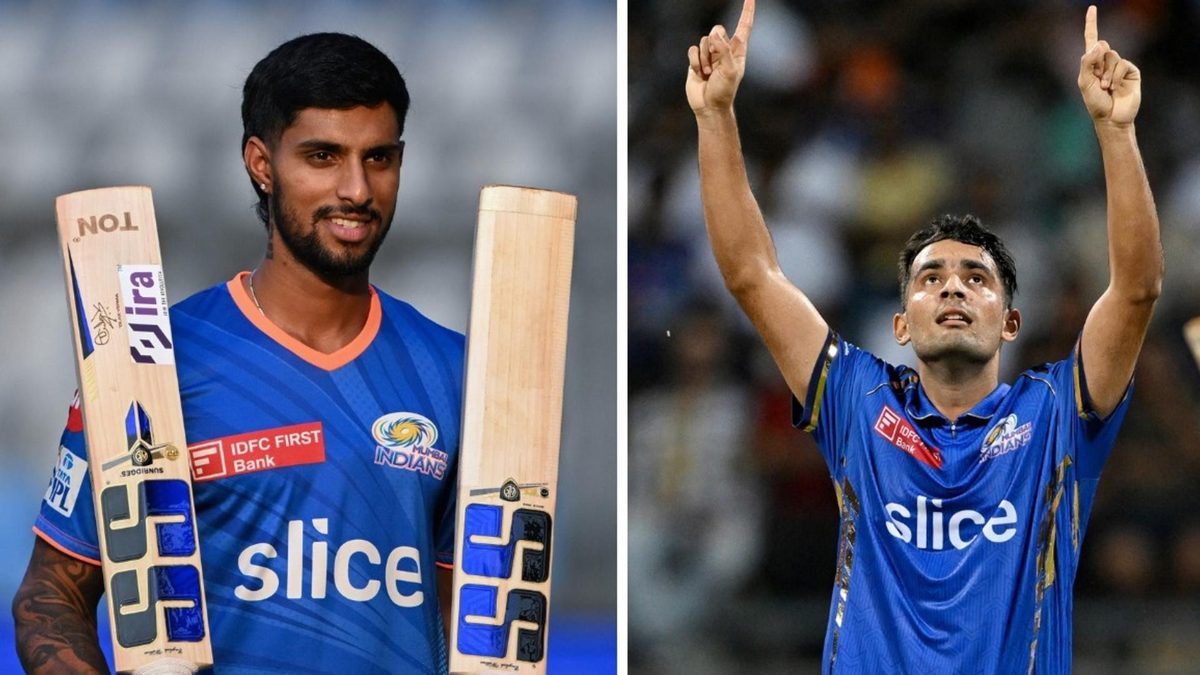 Tilak Varma and Anshul Kamboj, who starred in Duleep Trophy 2024 on Saturday.