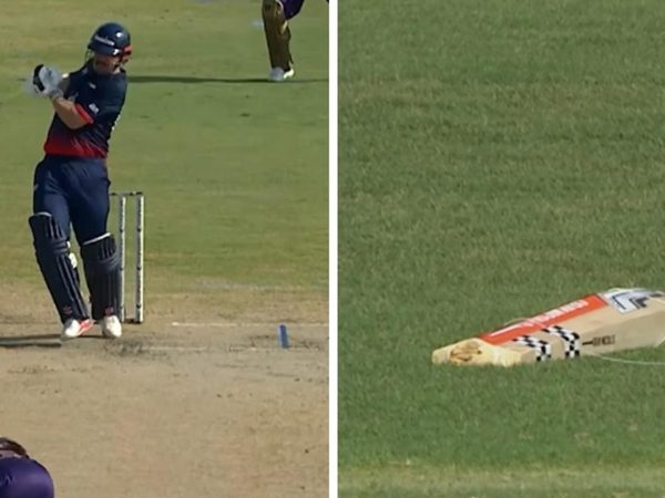 watch-new-bat-please-travis-heads-bat-breaks-apart-flies-in-two-halves-in-mlc.Click to read full article.