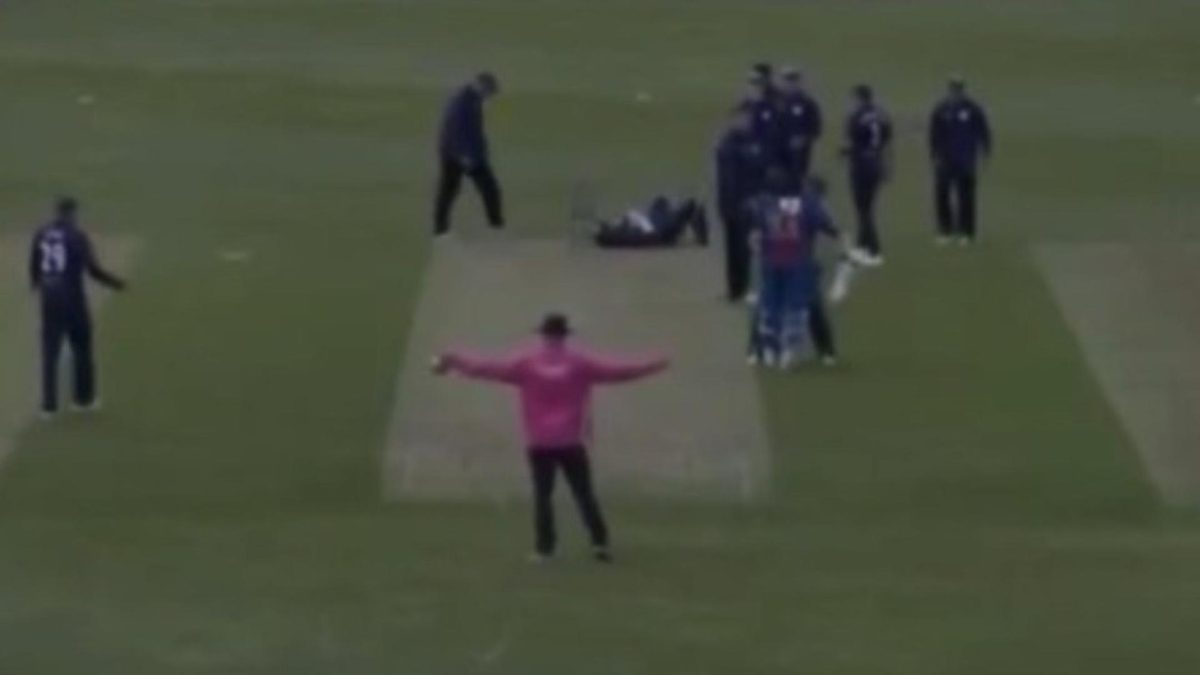Nepal secured a dramatic victory over Scotland in their ICC Men's Cricket World Cup League 2 fixture in Dundee on Monday, clinching the result on the final delivery under extraordinary circumstances.