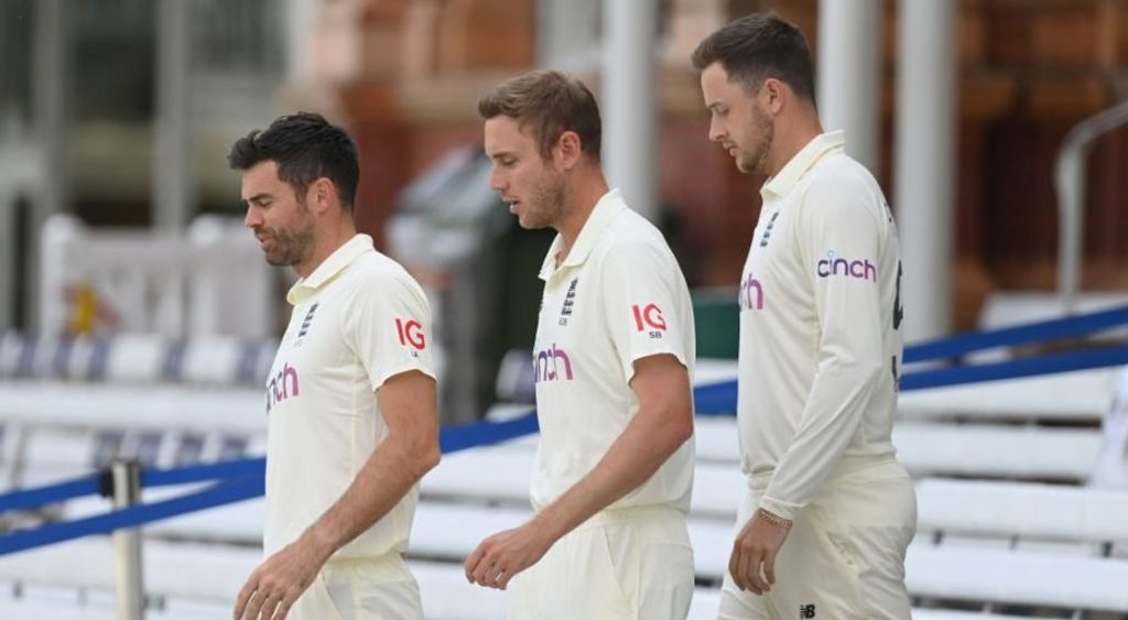 What is England’s first-choice Test bowling attack at home?