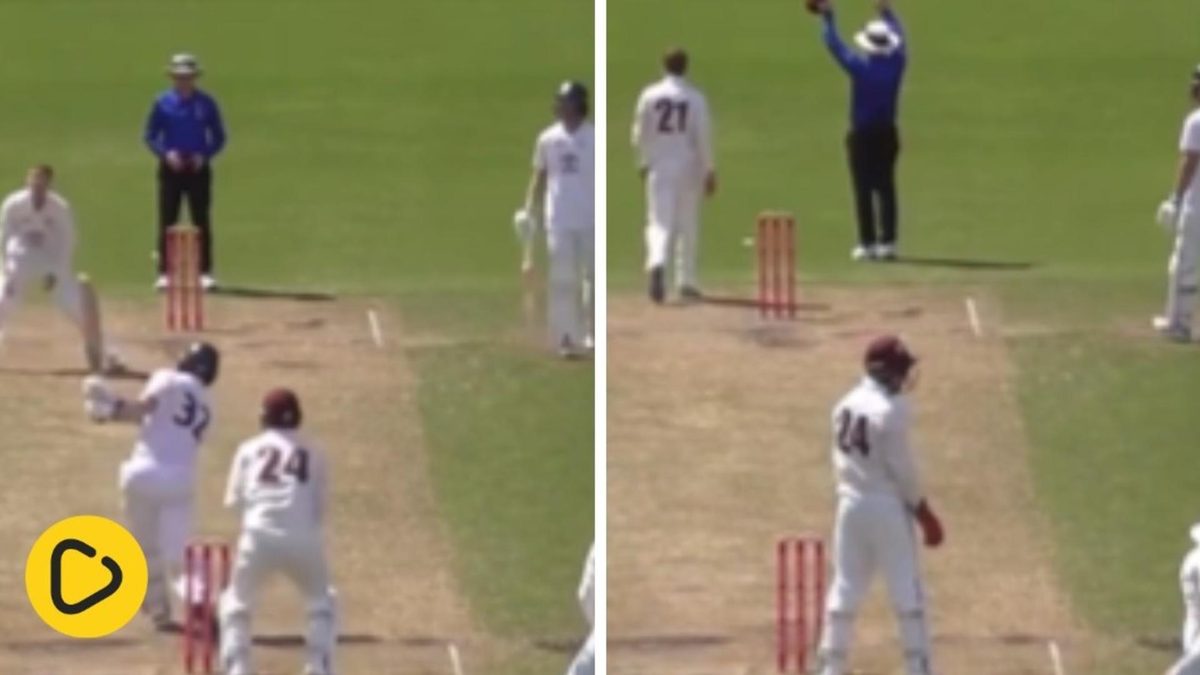 Watch: Glenn Maxwell, who last played a red-ball game in July 2023 hit the first ball he faced in the format for a huge six.