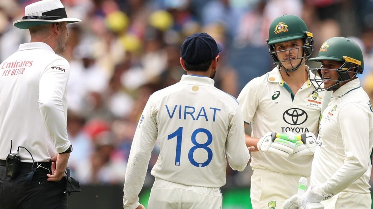 Sam Konstas and Virat Kohli shoulder barged at the MCG