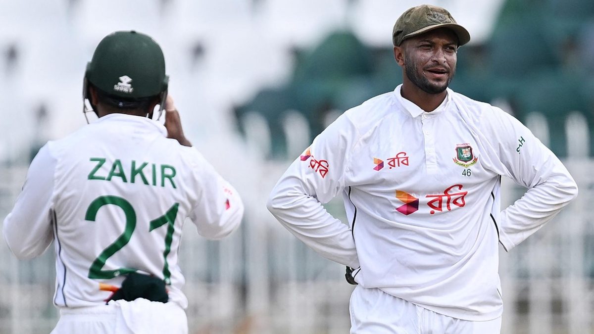Shakib Al Hasan in action during Bangladesh's recent tour of Pakistan