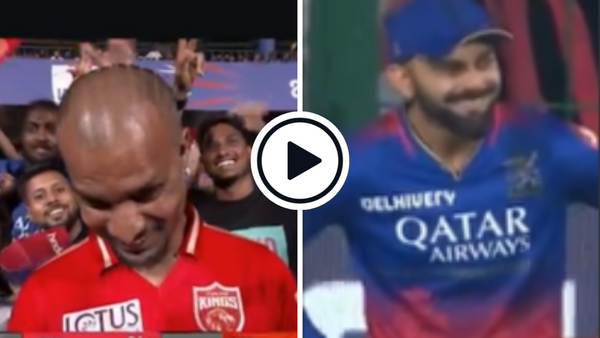 virat-kohli-laughs-at-fake-shikhar-dhawan-in-the-crowd-in-ipl-2024.Click to read full article.