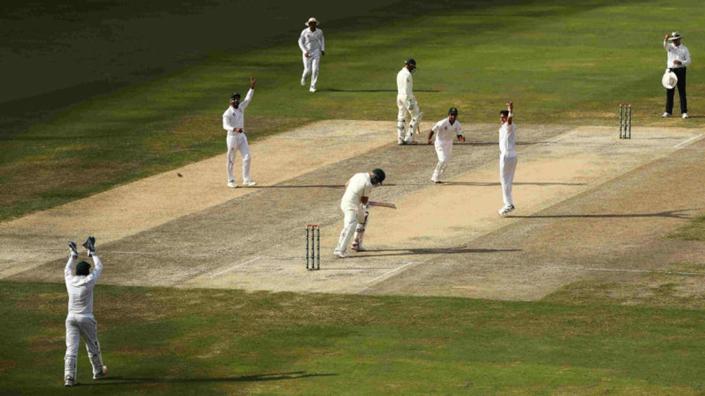 Abbas has picked up all three Australian wickets to fall in their second innings