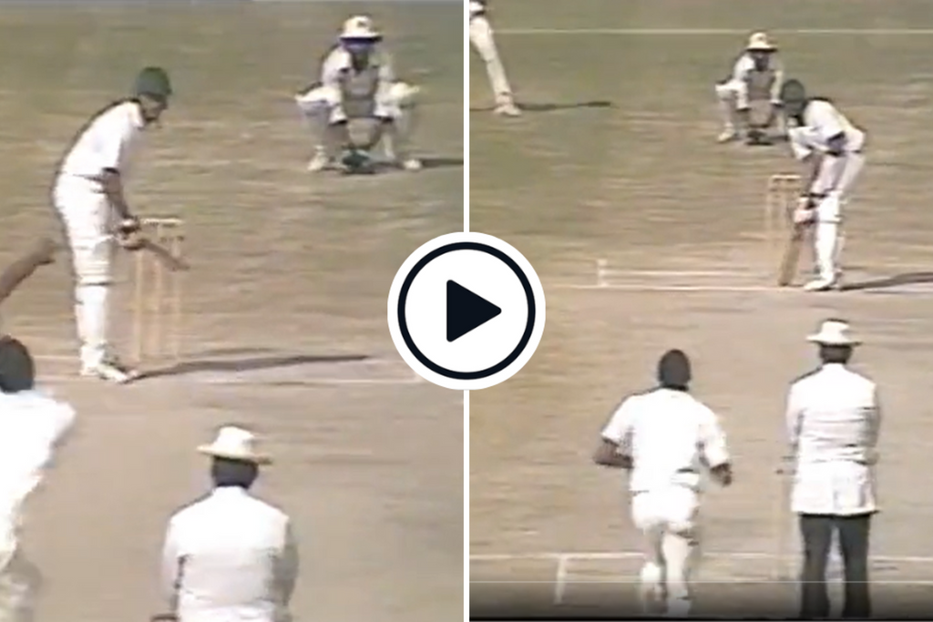 Watch: Arm broken, Saleem Malik bats one-handed, left-handed and right-handed in 1986 Faisalabad Test