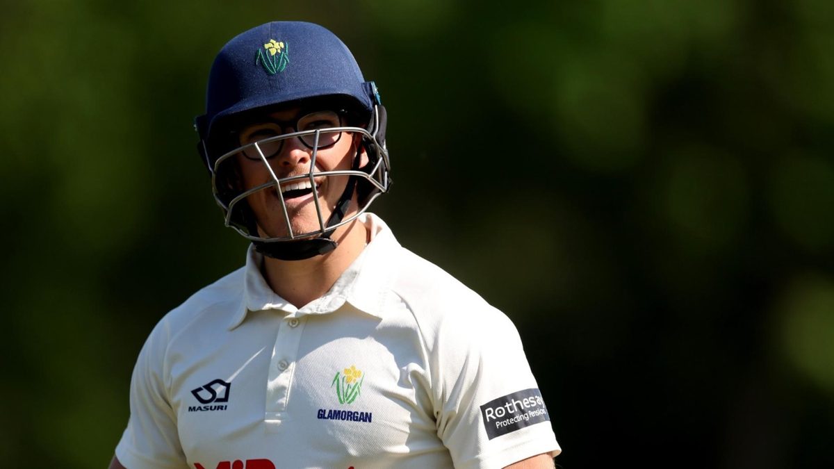 Glamorgan batter Asa Tribe smiles during his side's County Championship promotion campaign