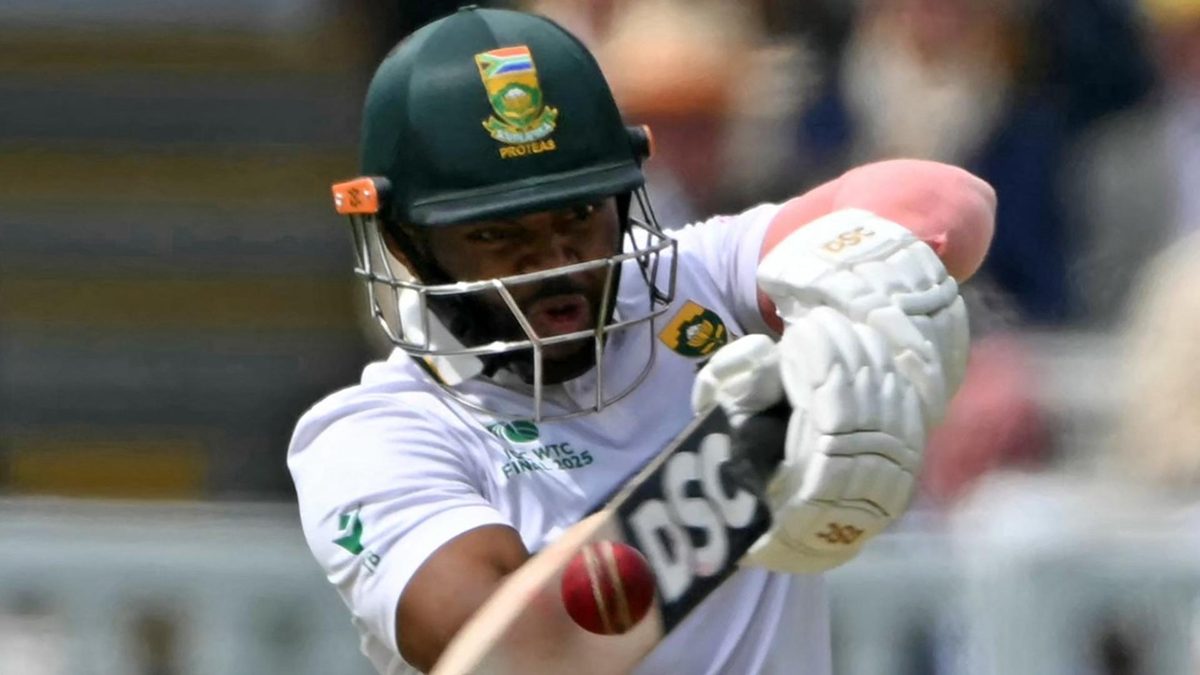 Temba Bavuma batting on day two of the 2025 WTC final
