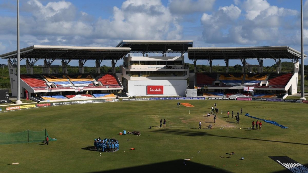 Antigua cricket ground ahead of the Test match
