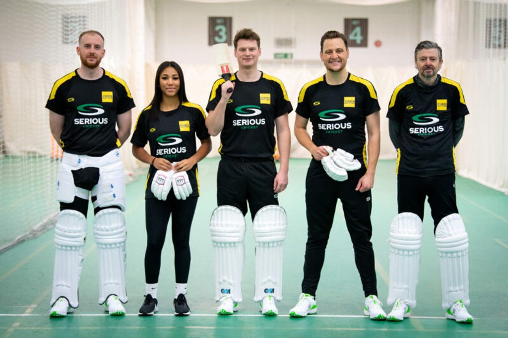 Wisden bat testers Dan Senior, Davina Perrin, James Wallace, Adam Collins and Jon Hotten (From left to right)