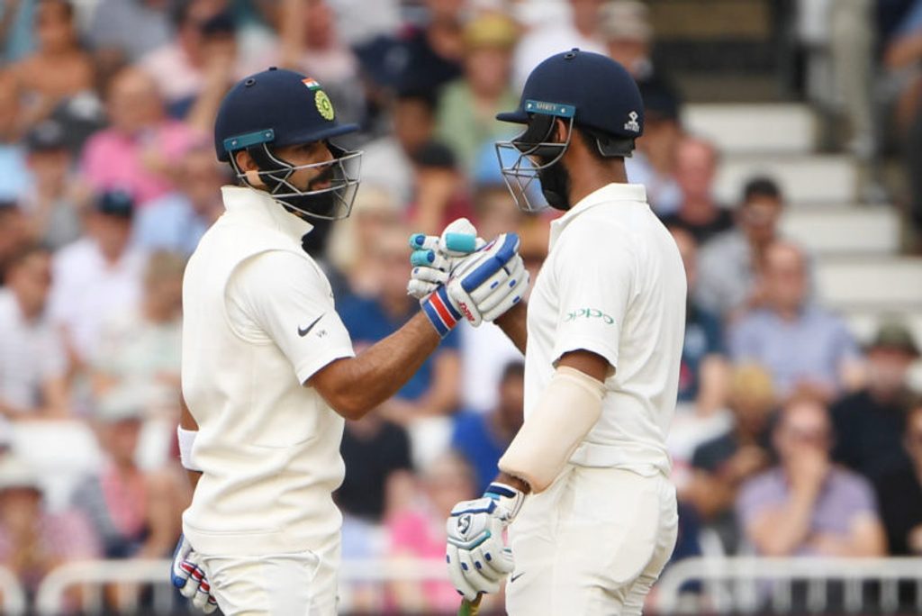 Virat Kohli and Cheteshwar Pujara added 92 runs for the third wicket
