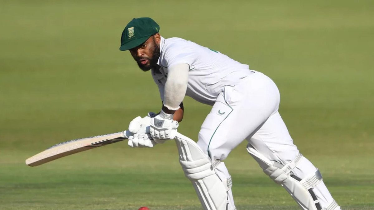 Temba Bavuma bats during day 3 of the 2nd Test between South Africa and West Indies at Wanderers Stadium on March 10, 2023 in Johannesburg, South Africa
