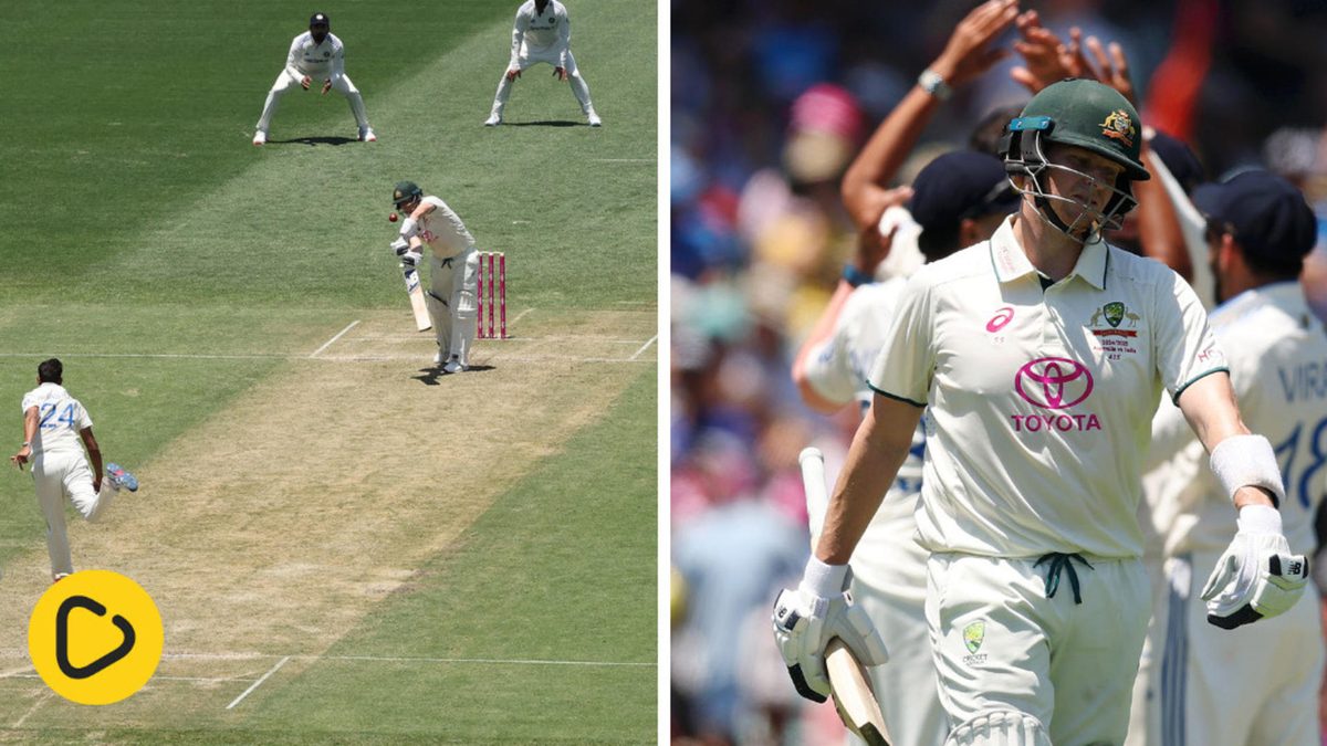 Steve Smith returns to pavilions after being dismissed on day two of the Sydney Test between Australia and India