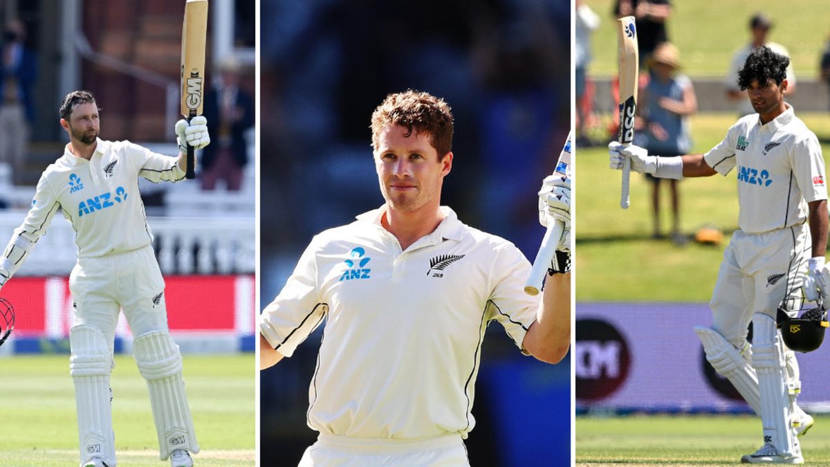 Three New Zealand batters scored 150s on day two (August 8) of the second Test against Zimbabwe in Bulawayo