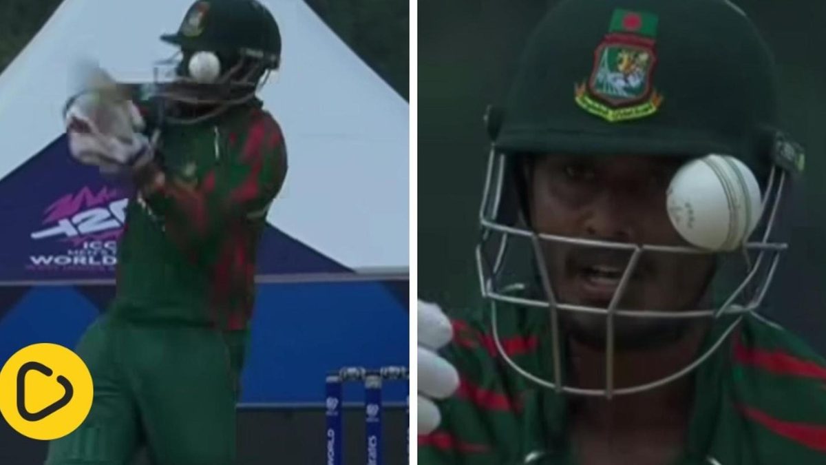 Ball stuck between helmet