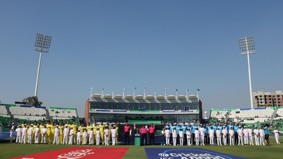 There was a bizarre mix-up ahead of the Australia-England Champions Trophy clash today (Saturday, February 22) as the Indian national anthem was played briefly as the two teams lined up.