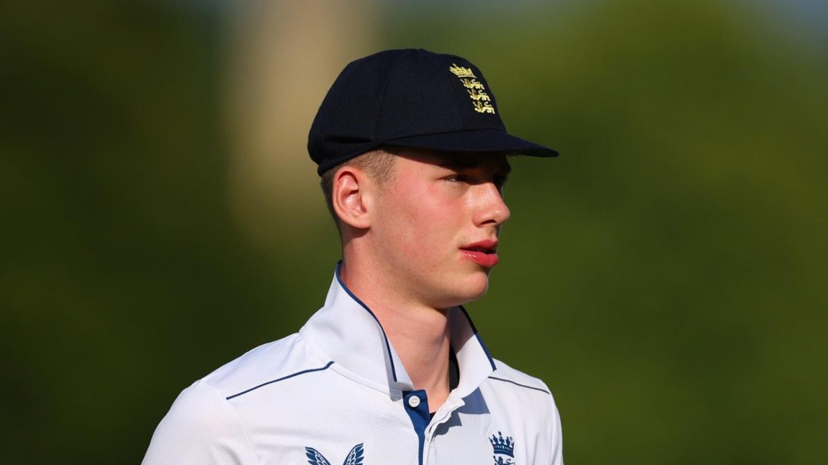 England Lions' Rocky Flintoff in the field