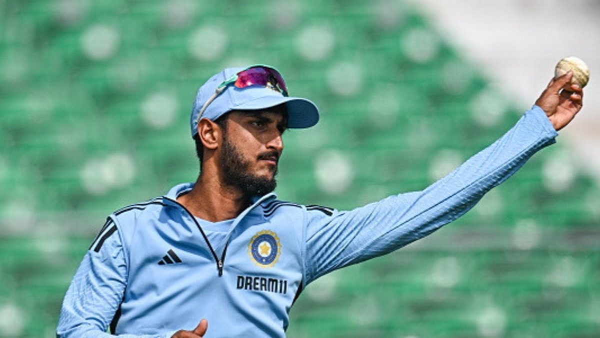 Shahbaz Ahmed during a India Cricket squad training session at Malahide Cricket Club in Dublin