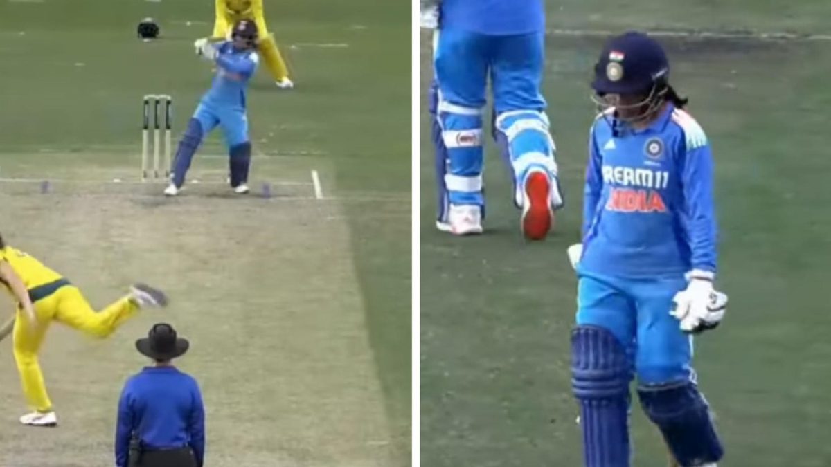 Kanwar plays a shot during the second unofficial ODI
