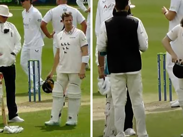 steve-smith-first-county-championship-innings-delayed-10-minutes-illegal-helmet-2023-sussex.Click to read full article.