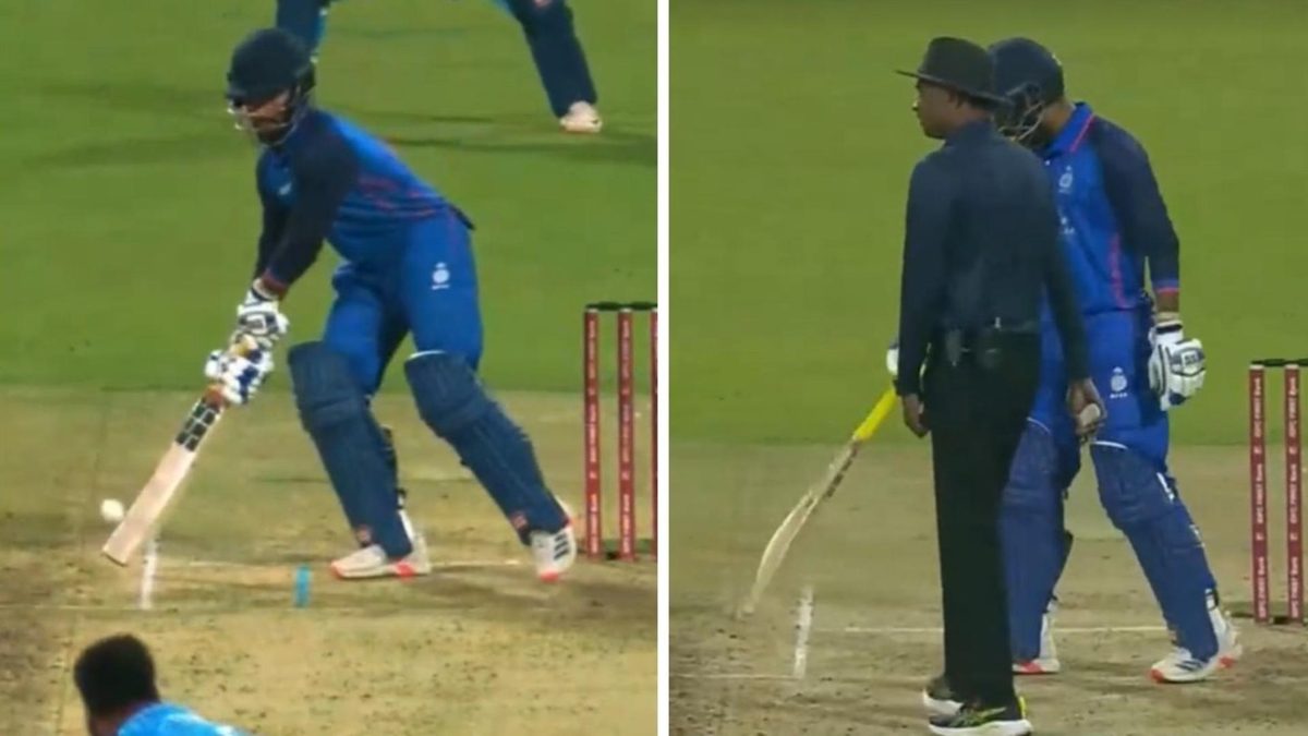 In the final of the Syed Mushtaq Ali Trophy on Sunday (December 15), TV umpire KN Ananthapadmanabhan controversially reversed his own decision regarding a call of a wide ball after batter Rajat Patidar registered his dissent with the original call.