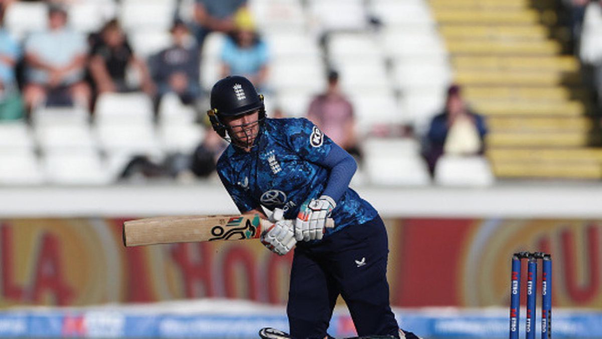 England's Nat Sciver-Brunt bats during the Third Metro Bank One Day Series match between England and India at the Banks Homes Riverside in Chester le Street, England, on July 22, 2025
