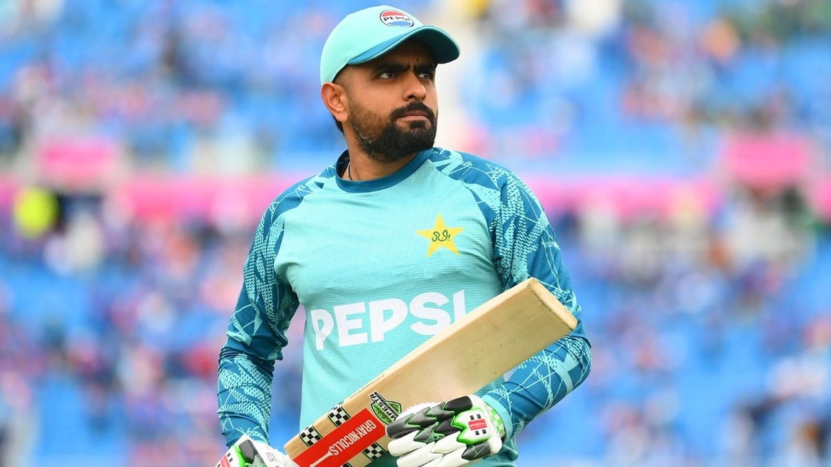 Babar Azam during batting practice in the T20 World Cup 2024