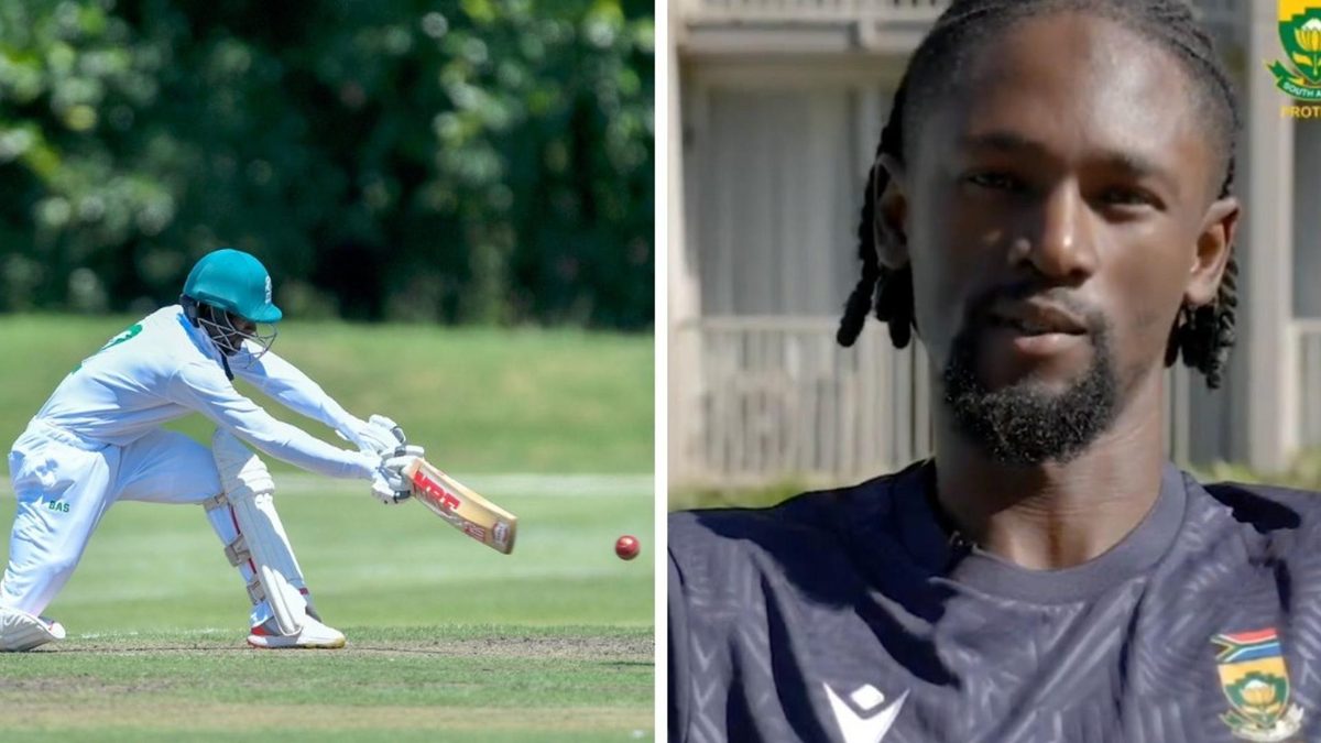 Lesego Senokwane made his Test debut for South Africa against Zimbabwe