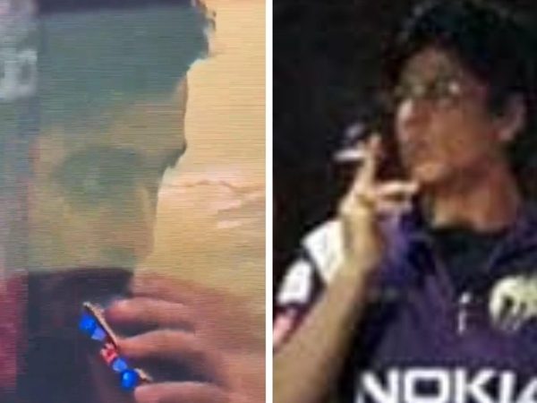 the-smoking-gun-when-shah-rukh-khan-stadium-cigarette-earned-him-one-thousandth-of-riyan-parag-fine.Click to read full article.