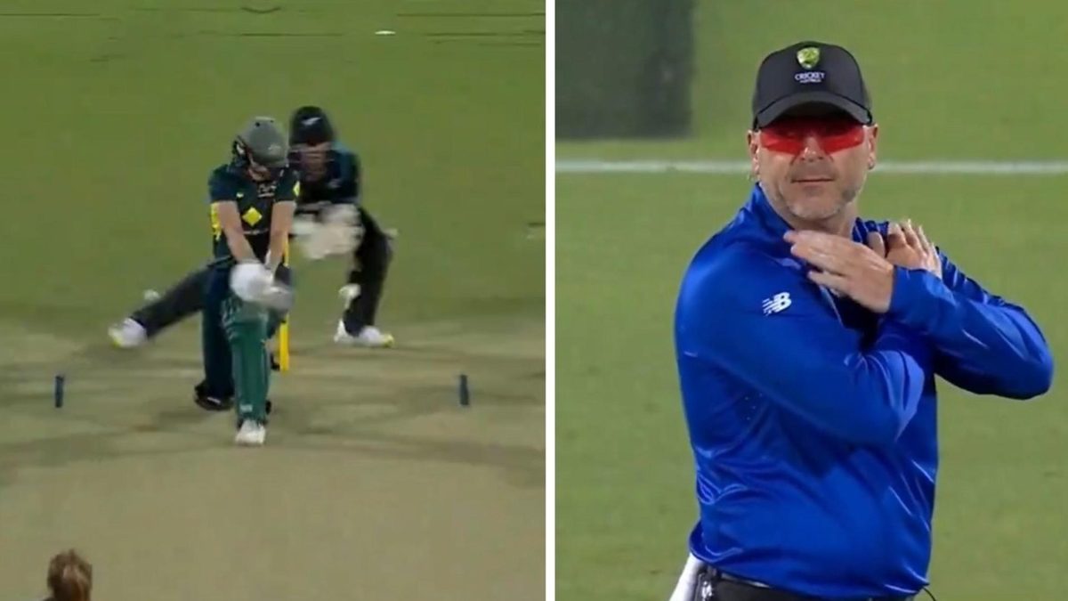 In the first T20I between Australia and New Zealand on Thursday, the umpire changed his decision of a wide ball down the leg side as Ellyse Perry attempted a reverse sweep shot.
