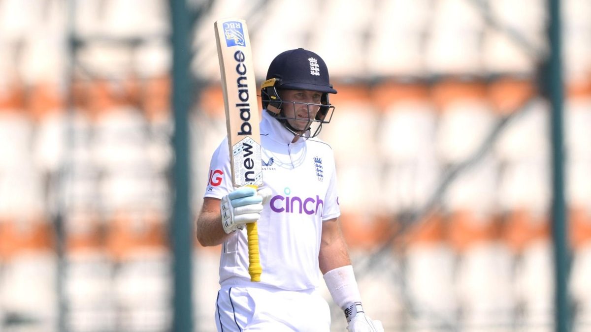 Joe Root celebrates going past Alastair Cook as England's leading Test run-scorer