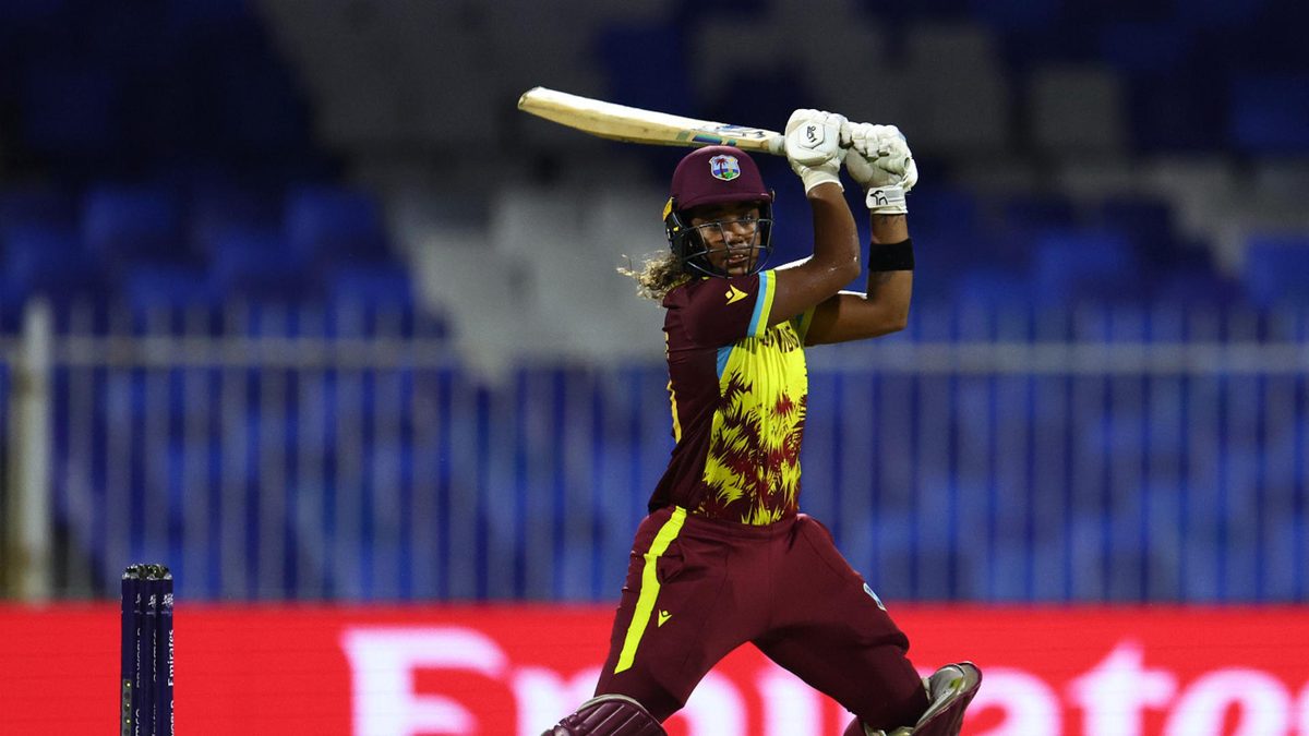Hayley Matthews of West Indies bats during the ICC Women's T20 World Cup Semi-Final 2024 match between West Indies and New Zealand at Sharjah Cricket Stadium on October 18, 2024 in Sharjah, United Arab Emirates