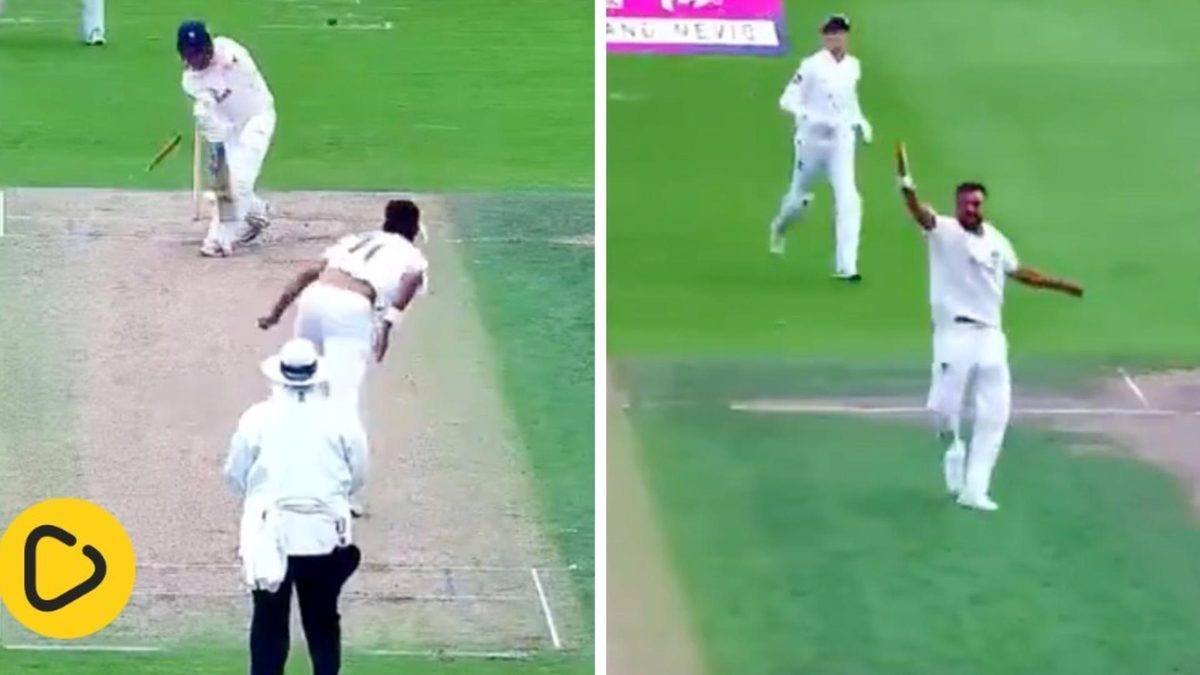 Jaydev Unadkat celebrates County Championship four-for