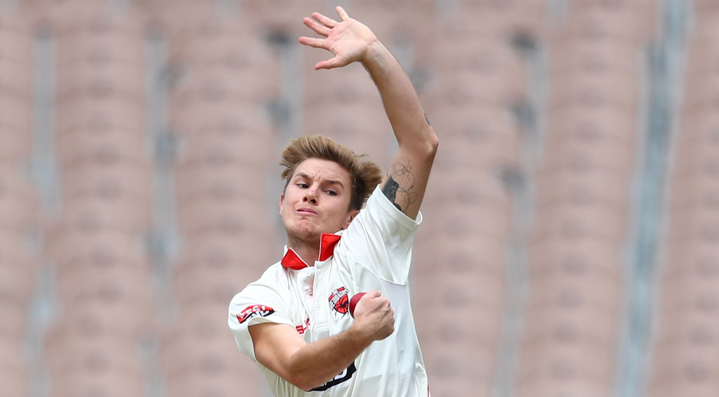 Adam Zampa playing in the Sheffield Shield