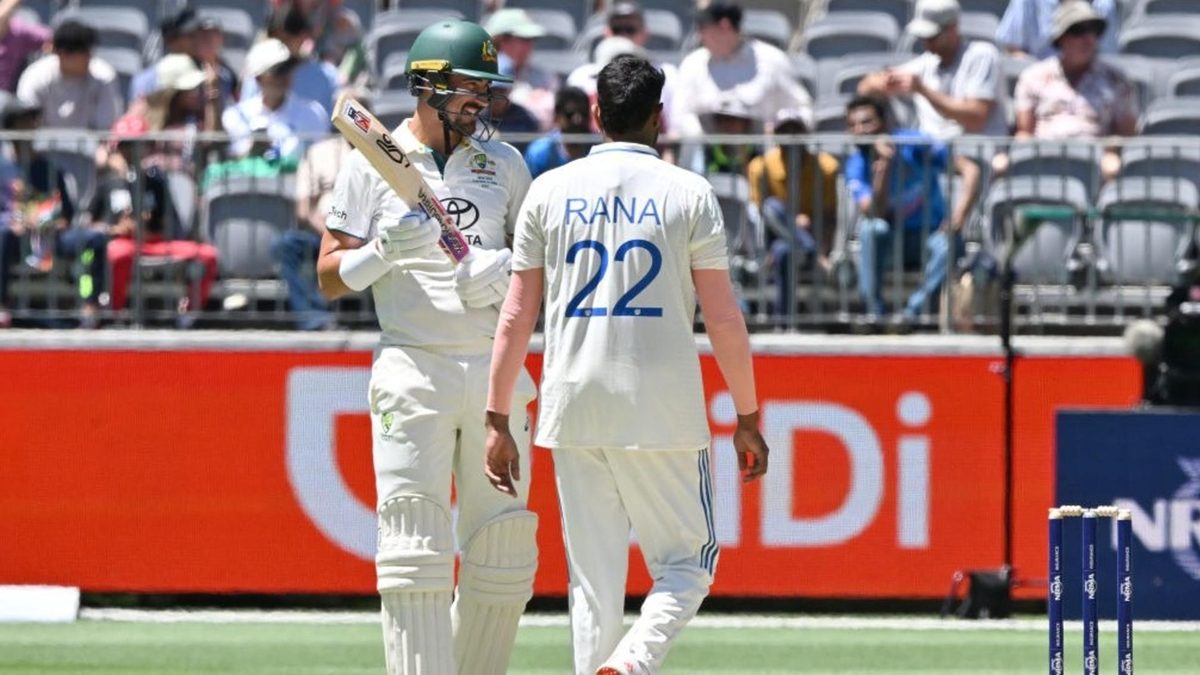 Watch: Mitchell Starc engaged in playful banter with former KKR teammate Harshit Rana early on day two of the Perth Test.