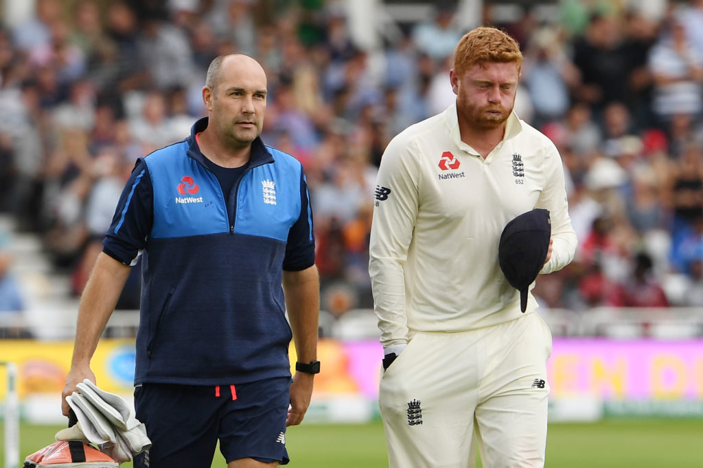Jonny Bairstow fractured his finger while 'keeping at Trent Bridge