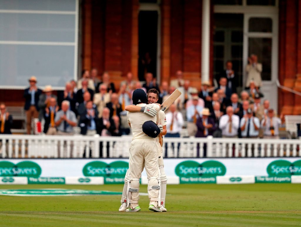 Chris Woakes scored a maiden Test century to take Englands lead to 250