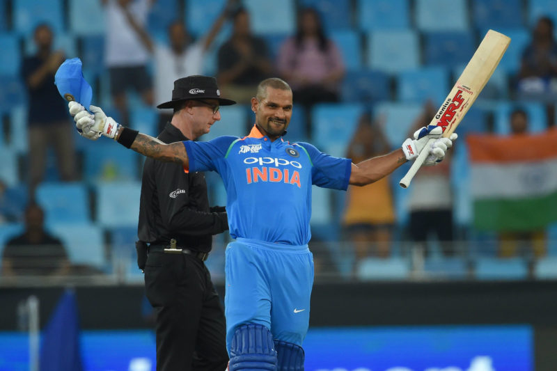Shikhar Dhawan brought up his 14th ODI hundred, scoring 127 from 120 deliveries