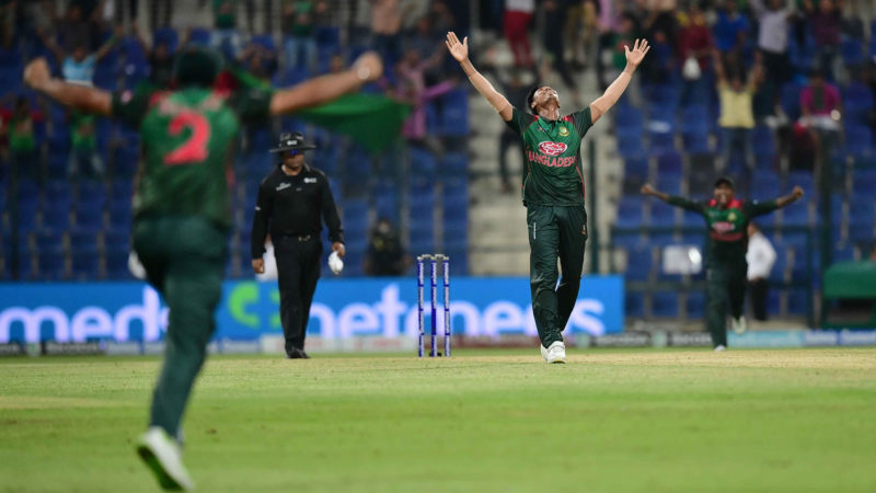 Mustafizur Rahman defended seven runs in the final over