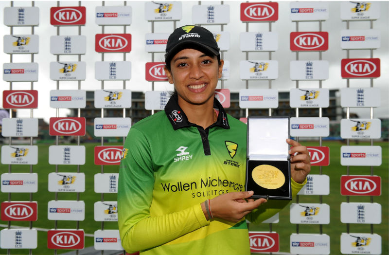 Western Storm's Smriti Mandhana was the leading run-getter of the 2018 Women's Super League
